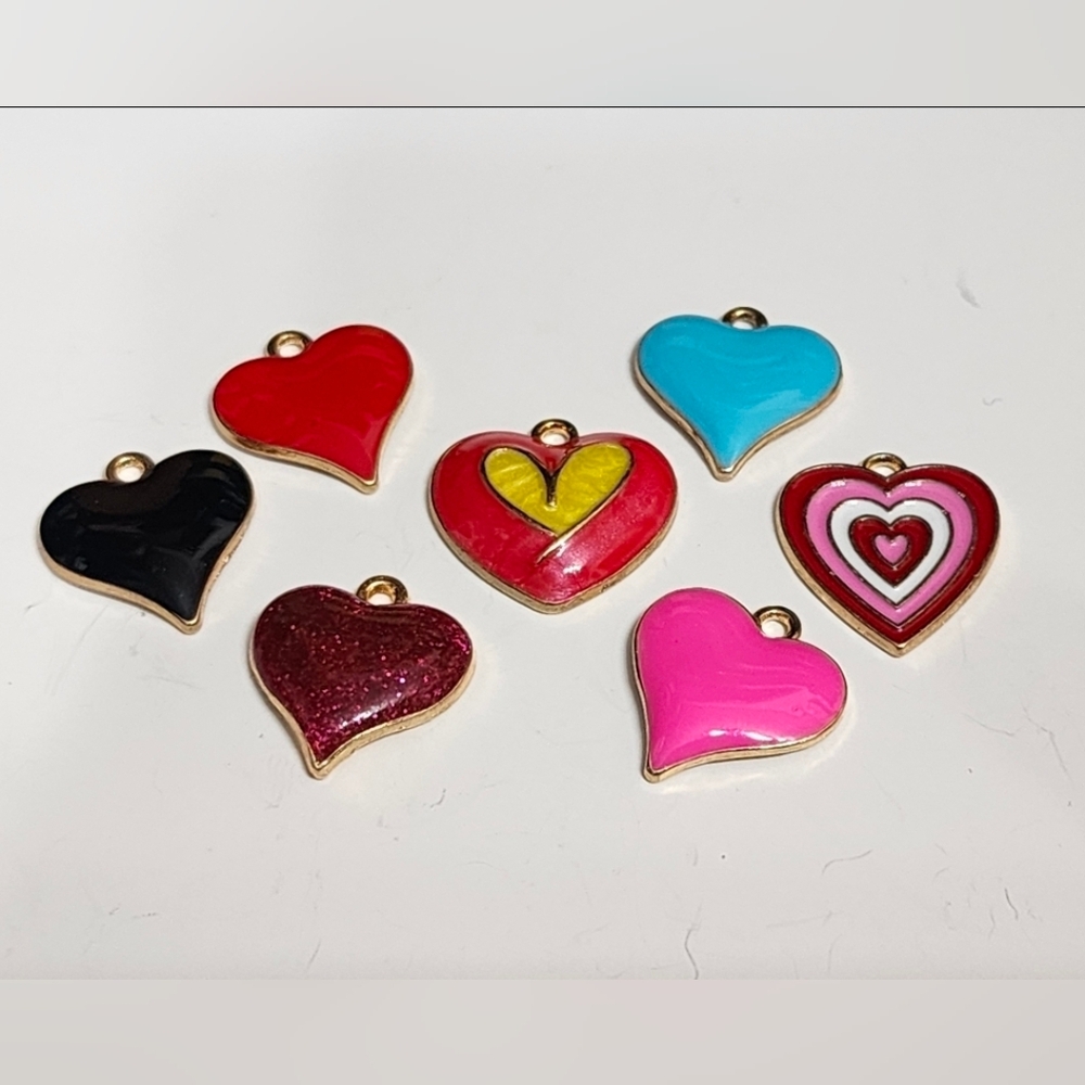 Charms Hearts Colorful Pendant Jewelry Making Crafts‎ Valentines Day Bracelet